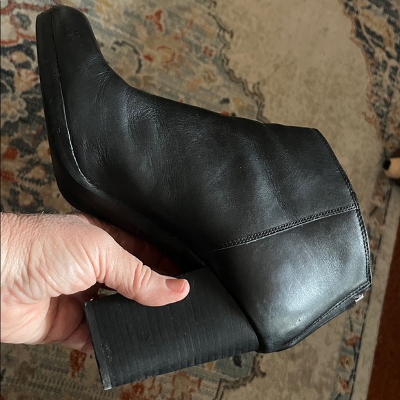 Madewell Caleb zipper back Elegant Black Ankle Boots women’s size 10 leather - Picture 10 of 13
